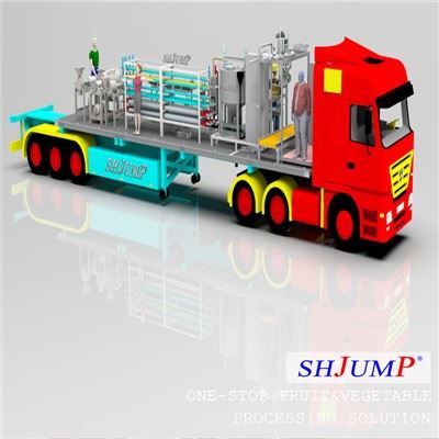 Mobilná továreň na spracovanie ovocia